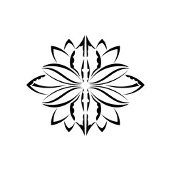 Lotus pattern in Simple style. Yoga symbol. Isolated. Vector