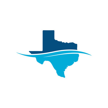 Illustration Texas map vector modern sign business logo design template