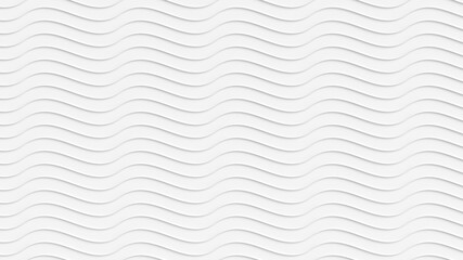 White waves background. 3D Rendering