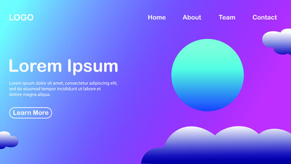 new modern background with gradient color and liquid circle shape premium vektor 