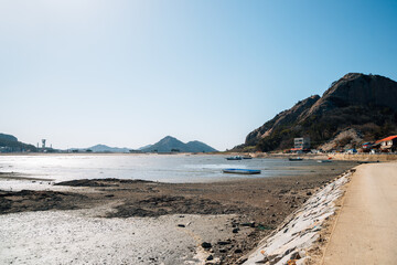 Seonyudo Island mud flat in Gunsan, Korea