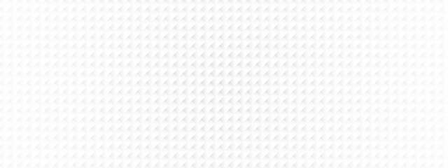 Modern geometric texture design. Abstract seamless white and grey square 3D pattern background. White paper square textured banner