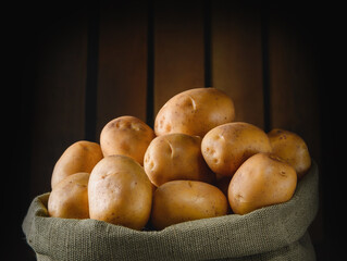 potatoes in a basket