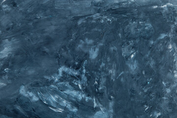 Dark blue concrete background, wall with texture, preparation for design. Copy space.