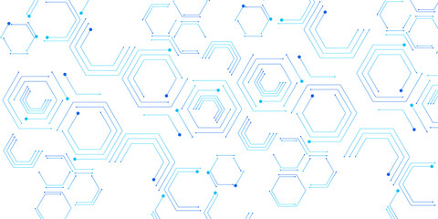 Geometric abstract background with simple hexagonal elements. Technology or science design. Hexagons pattern