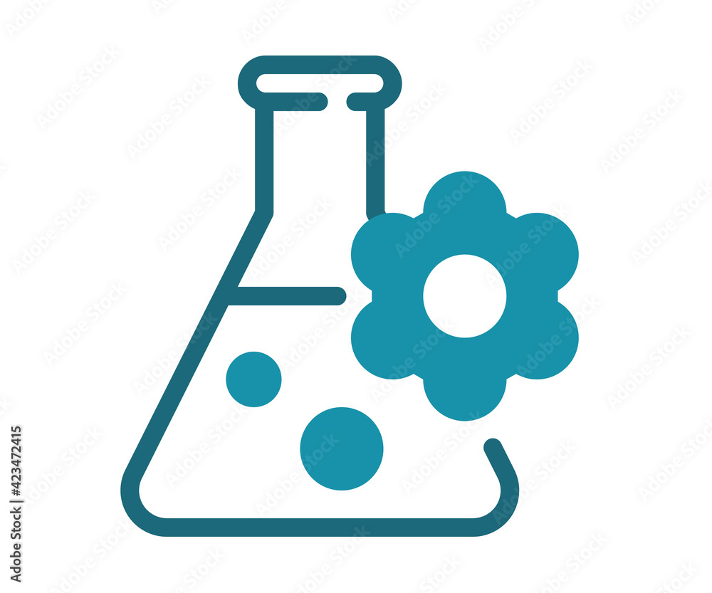 Aufkleber formula ingredient experiment single isolated icon with solid line and dash style