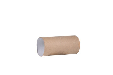 Out of roll of toilet paper on a white background. Isolated