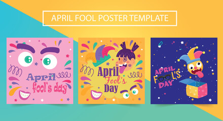 APRIL FOOLS' DAY Poster Design. Promotion, Marketing. Text Poster. Flier, Ad. Vector Illustration.