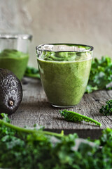 Avocado Kale and Coconut water Smoothie