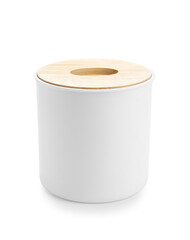 Stylish vase on white background