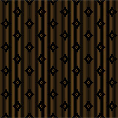 Geometric of vertical lines and rhombus pattern. Design grid line gold on black background. Design print for illustration, texture, textile, wallpaper, background.