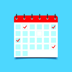 Table calendar flat icon, vector. Eps10 vector illustration.