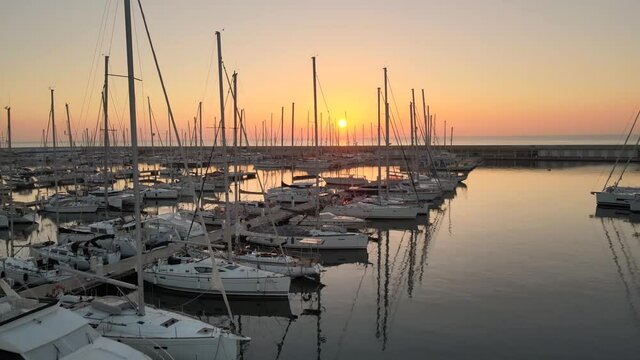Boats sunrise