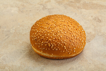 Burger bun with sesame seeds
