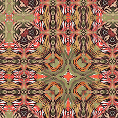 Seamless Abstract Allover for Printing Dress Material and Furnishing