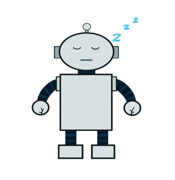 Sleepy robot that ends up sleeping