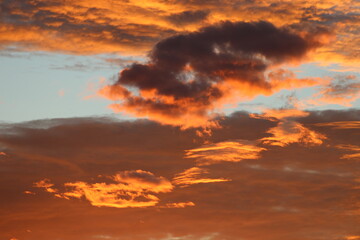 Amazing clouds at sunset