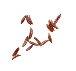 Obraz premium Caraway seeds isolated on a white background.