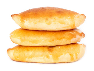 Cabbage patties isolated on a white background.