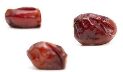 Dried dates isolated on a white