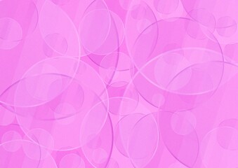 円が重なる透明感のあるピンク色の抽象背景 no.10