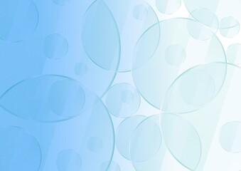 円が重なる透明感のある青色の抽象背景 no.03