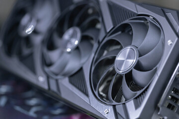View of Destop Computer Grahpic Card