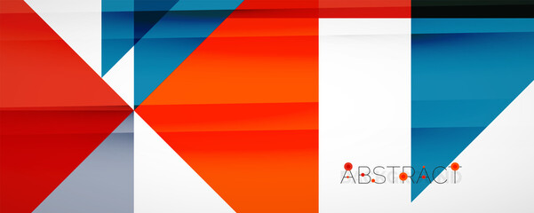 Geometric abstract background. Techno color triangle shapes. Vector illustration for covers, banners, flyers and posters and other designs