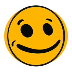 Funny happy face symbol. Eps 10 vector illustration.