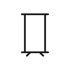 Roll up banners icon. Eps 10 vector illustration.