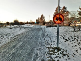 No snowmobile riding