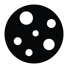 biscuit, cookie Silhouette, Black Glyph icon.