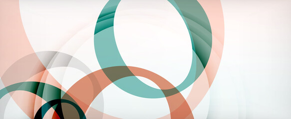 Ring geometric shapes, o letter repetition wallpaper. Abstract background for business or technology presentations, internet posters or web brochure covers