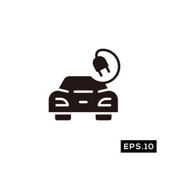 Electric Car Icon. Car Charger Icon or Logo sign Vector illustration