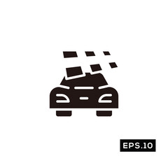 Electric Car Icon. Car Charger Icon or Logo sign Vector illustration