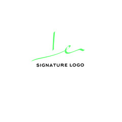 Initial Le beauty monogram and elegant logo design