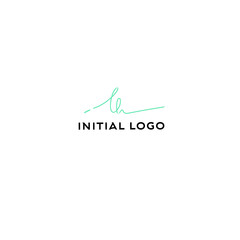 Initial lh beauty monogram and elegant logo design