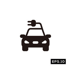 Electric Car Icon. Car Charger Icon or Logo sign Vector illustration