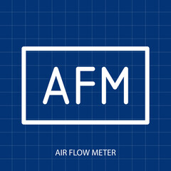 AIR FLOW METER VECTOR SYMBOL OF PUMPING SYSTEM MECHANICAL SYSTEM