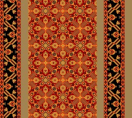 Traditional Patola Pattern  For Weaving and Printing Saree, Dress Material and  Furnishing