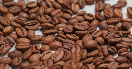 Stack of the Roasted coffee bean