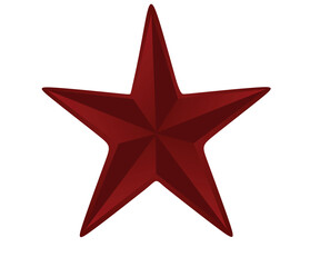 Red star isolated. vector illustration