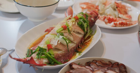 Chinese style family dinner at home