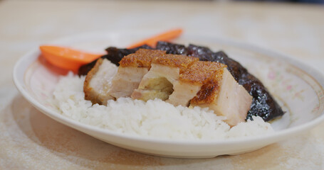 Hong Konag cuisine roasted pork and goose rice