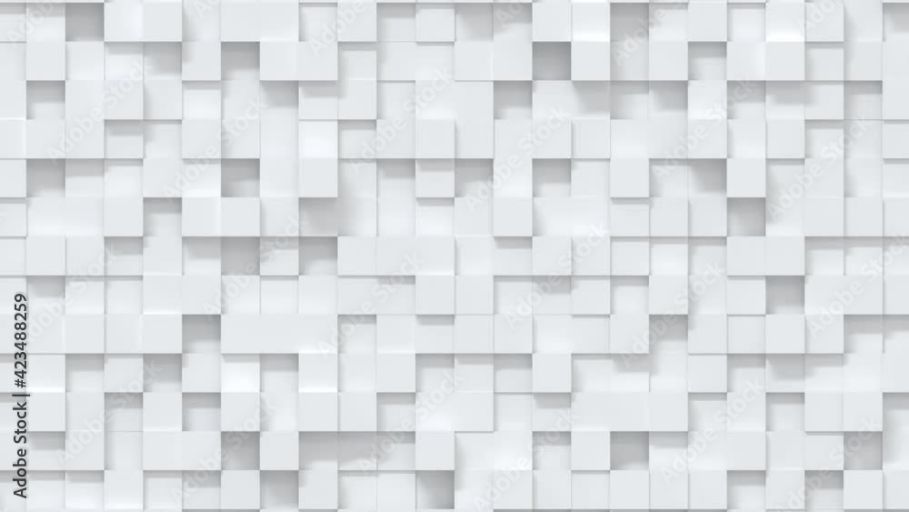 Canvas Prints 3d animation - looped animated white cubes abstract surface