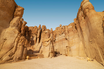 Fototapeta na wymiar Al Qarah Caves, Al Hasa Eastern Province Saudi Arabia