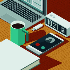 Incoming phone call on the smartphone