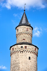 EIn mittelalterlicher Wachturm in Idstein in Hessen, Deutschland
