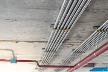 Electrical conduit for cable routing between electrical distribution panel with  Pipe of...