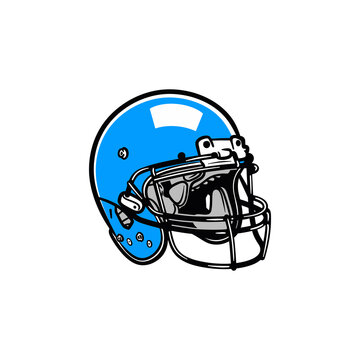 American Football Helmet Vector Cartoon